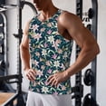 thumbnail image 5 of Pofeuu Lilies Flowers Print Men's Workout Tank Tops Sleeveless Muscle Gym Shirt Quick Dry-XX-Large, 5 of 7