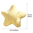 thumbnail image 3 of AUNVITO Plaid Star Shaped Throw Pillow Plush Toy 12 x 12 Inches, Soft Stuffed Cushion for Couch Bed, Decorative Accent Pillow with Polyester Filling, Farmhouse Home Decor, 3 of 7
