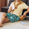 thumbnail image 6 of Rocae Lephants in the Jungle for Men's Soft Sleep Pajama Shorts, Waistband and Pockets, 6 of 9
