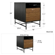 Reznor End Table, Black Oak