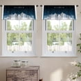 thumbnail image 2 of LALILO Kitchen Curtain Valance Winter Night Night Rod Pocket Window Curtain 52"x 18" Set of 2, 2 of 7