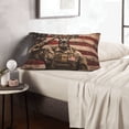 thumbnail image 7 of Binfone Patriotic Deer Soldier Salute Standard Size Pillowcase, Long Staple Pure Cotton Envelope Closure Pillow Cover (Pillow core not included),20"x30", 7 of 7