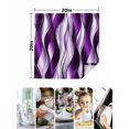 thumbnail image 4 of Purple Striped Ombre Cloth Napkins Set of 4 Reusable Dinner Napkins, Modern Purple Moire Geometric Cocktail Napkin Washable Table Napkins for Wedding/Holiday Party/Baby Shower 20"x20", 4 of 7