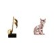 thumbnail image 1 of Escultura de resina de un gato con . Figura creativa de animal. Adorno de mesa, centro de mesa, ideal para escritorio, chimenea o como, 1 of 8