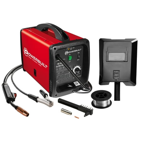 Powerbuilt Mig 90 Amp Flux Core Wire Feed Welder Compact - (Best Mig Wire For Sheet Metal)