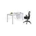 thumbnail image 2 of Boss Office Products Simple System 60" x 24" Single Desk with (1) Pedestal, White, 2 of 8