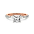 thumbnail image 3 of IGI Certified 2 Carat Princess Shape Lab Grown Diamond Engagement Ring | 14K Rose Gold | Kimberly Baguette Side Stone Diamond Ring | FG-VS1-VS2 Quality Friendly Diamonds, 3 of 6