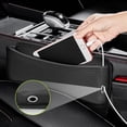 thumbnail image 4 of 2 Pack Car Seat Gap Filler Organizer for Lexus NX, RX, UX, RC Premium Leather Auto Seat Storage Box Car Console Side Pocket Accessories Red Style, 4 of 6