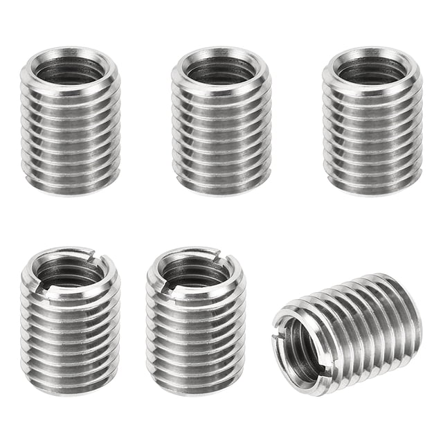 Unique Bargains Adaptateurs Filetage Manchon Réducteur Écrou M16 * 2 Mâle à M12 * 1,75 Femelle Réparation Insert Vis Réducteur 20mm 6 Pcs