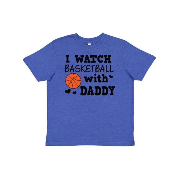 Inktastic I Watch Basketball with Daddy Youth T-Shirt