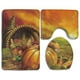 thumbnail image 1 of ABPHQTO Moda linda de la puesta del sol de la calabaza de acción de gracias Juego de alfombras de baño de 3 piezas Alfombra de baño Alfombra de contorno y tapa de inodoro, 1 of 2