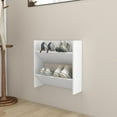 thumbnail image 2 of vidaXL 1/2x Wall Shoe Cabinets Gray Chipboard Organizer Rack Shelf Furniture, 2 of 159