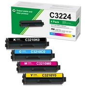 C3210K0 Toner Toner Cartridge Set Replacement for Lexmark MC3224i MC3326adwe Printers(4 Pack, BK+C+M+Y)