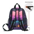 thumbnail image 5 of FORMRS School Backpack with Front Zippered Pocket 12" Student Travel Daypack, Night Neon Road, 5 of 6