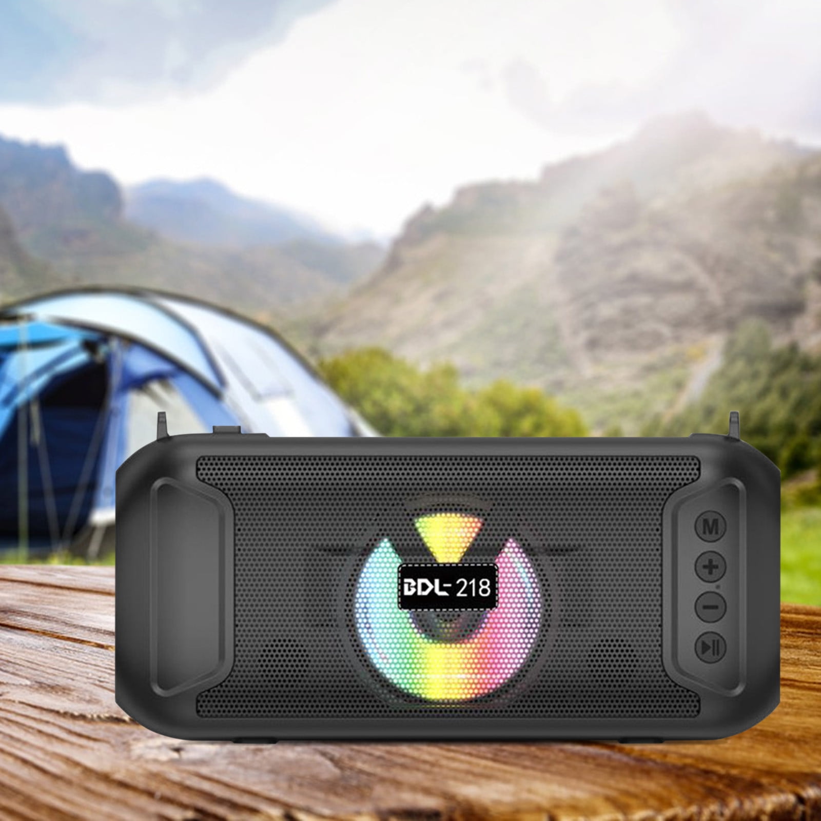 LACKUST Bluetooth Speaker, Mighty Sound, Bass, 1200mAh Power Bank, Portable Speaker With Built-in Handle For Outdoor,Black
