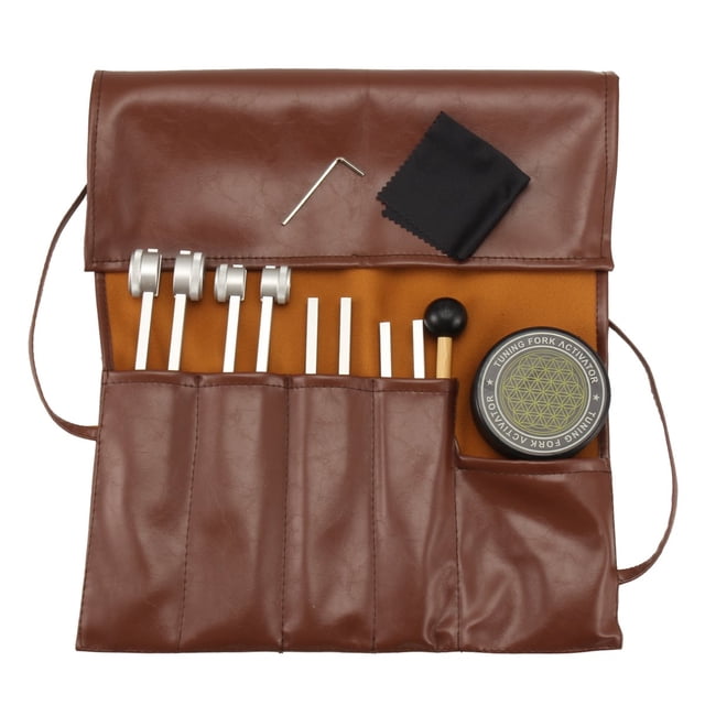 Juego de Diapasones de 128 Hz, 256 Hz, 512 Hz y 432 Hz con Activador para Sanación, Terapia de Sonido y Mantenimiento del Corporal Estilo 1