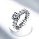 thumbnail image 3 of Anillo de cobre para mujer, señora y niña, decoración con circonita, forma de corazón, chapado redondo, joyería (#8), 3 of 5