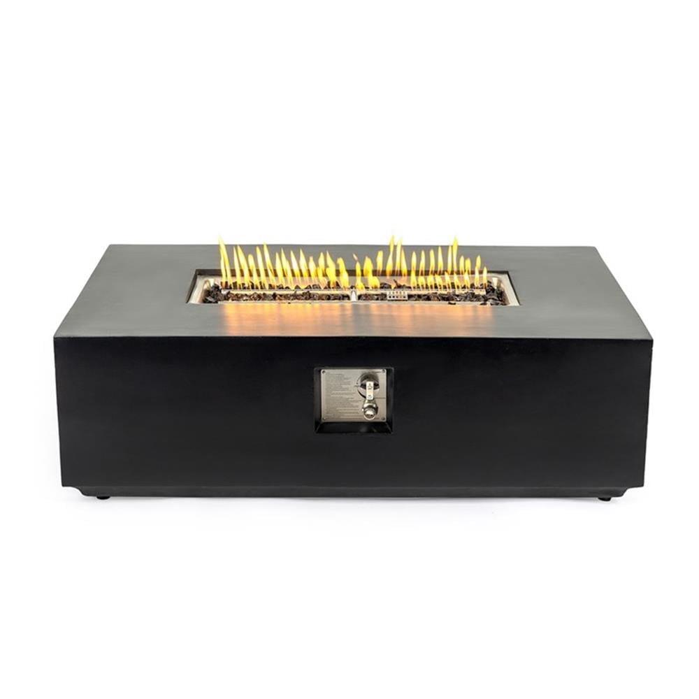 Charcoal Concrete Propane/Natural Gas Fire Pit Table Outdoor