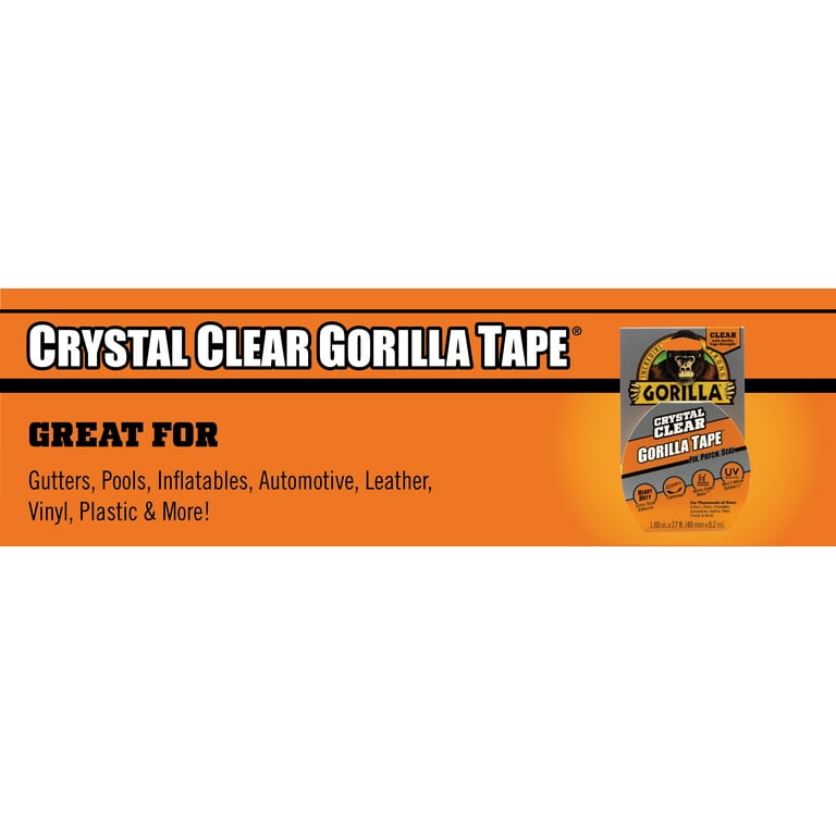 Gorilla 1-1/2 In. x 5 Yd. Crystal Clear Duct Tape, Clear 6015002, 1 - Food  4 Less