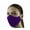 Purple, variant on 5 Face Masks 3 Layers 100% Cotton Washable Reusable w/Filter Pocket 15 Solid colors Unisex