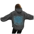 thumbnail image 6 of Juosiy Women Oversize Solid Color Hoodie Casual Loose Cute Graphic Printed Long Sleeve Sweatshirt, 6 of 7