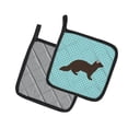 thumbnail image 2 of Caroline's Treasures Sable Marten Blue Check Pair of Pot Holders, 2 of 3