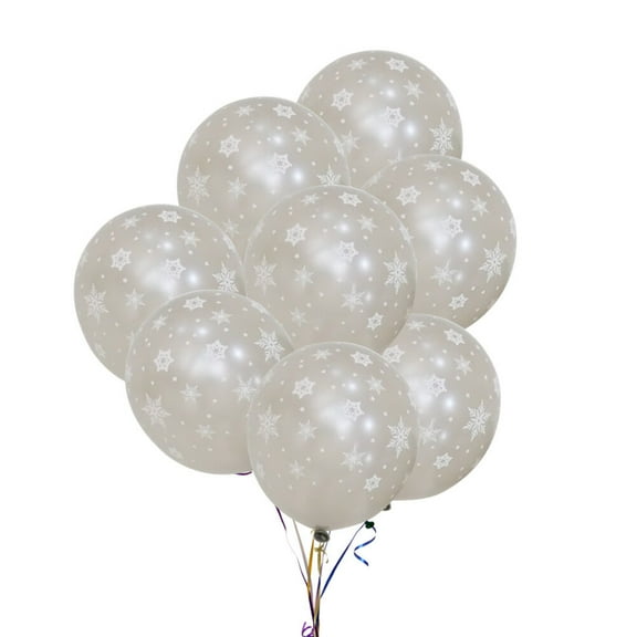 12 Pcs 12inch Christmas Snowflake Latex Balloon for Birthday Party Wedding Xmas