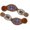 Purple, variant on Showman Ladies Size Leather Spur Straps w/ Beaded Cross Inlay