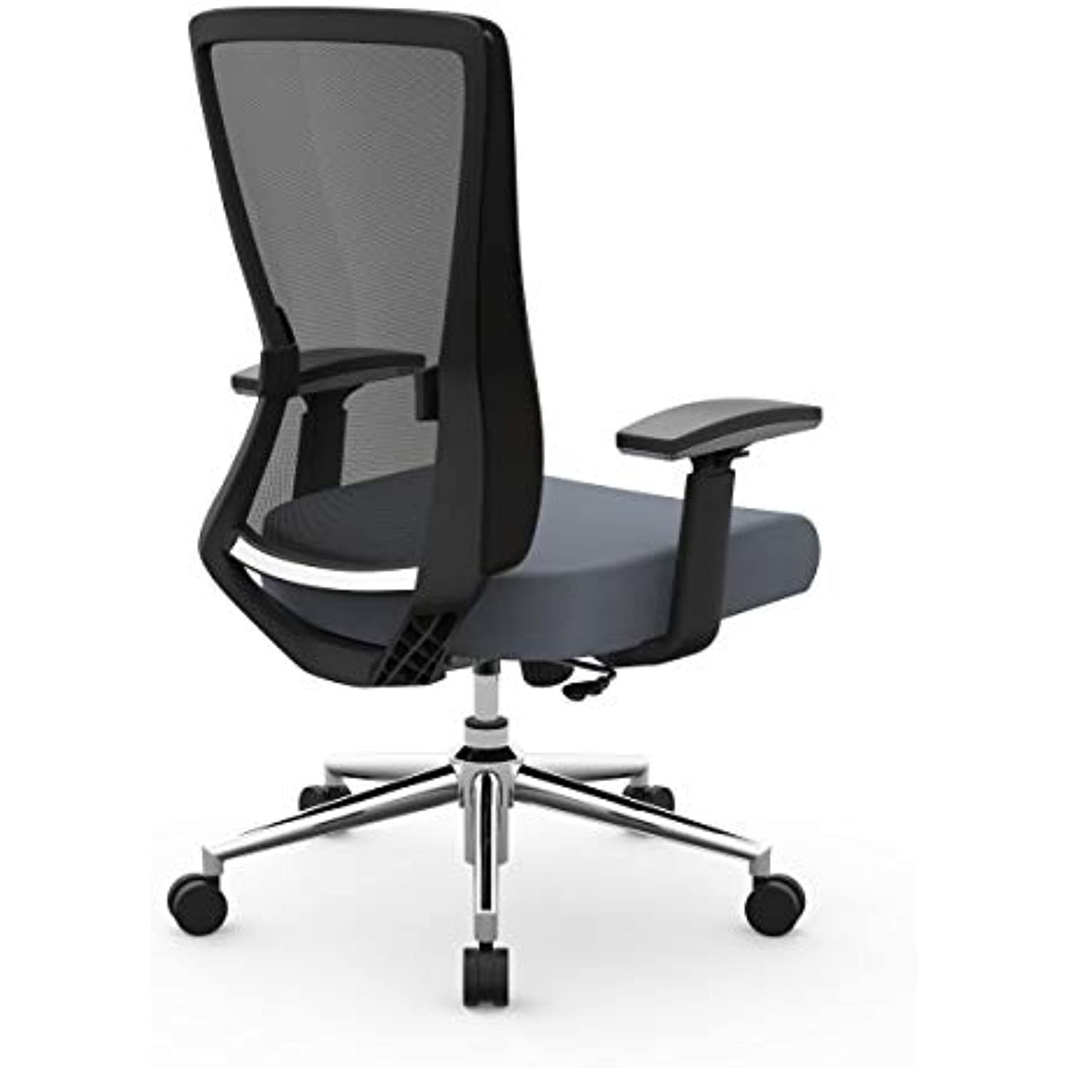 Realspace Levari Faux Leather Mid-Back Task Chair, Gray/Black - image 5 of 8
