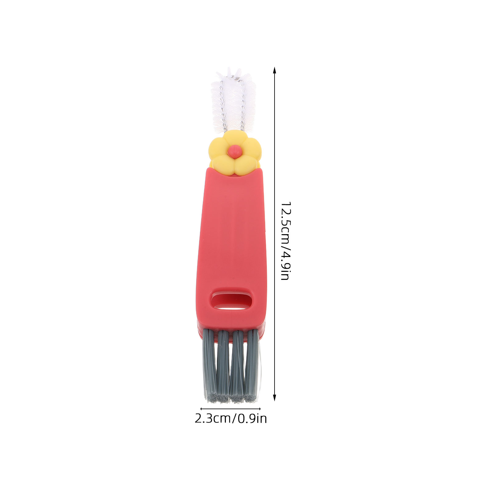 OUNONA 5-Piece Silicone Cup Lid Brush Set with High-Density Bristles for Kitchen, Drinkware, Bottle Cleaning and Multi-Purpose Use