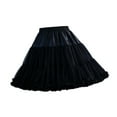 thumbnail image 4 of Women's Layered Tulle Petticoat Knee Length Skirt Tutu Skirt Underskirt Elastic Black, 4 of 9