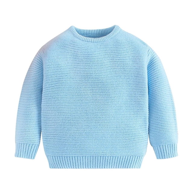 Posijego Chandails pour Tout-Petits Garçons Filles Pull Tricoté Col Rond Automne Hiver