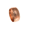 thumbnail image 3 of 14K solid pink rose gold high polish custom hand engraved Hawaiian scroll 8mm ring size 2.5, 3 of 5