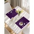 thumbnail image 5 of Golf Ball Club Placemats Set of 4, Sports Abstract Vintage Purple Placemats for Dining Table, Place Mats for Kitchen Tabletop, Waterproof Wipeable Dining Table Mats Set, 5 of 9