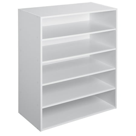 shelf shoe organizer storage stackable wood closetmaid decorative display