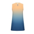 thumbnail image 4 of cocolona Summer Sleeveless Mini Dress Crew Neck Ruffle Flowy Tank Dress Fashion Casual Gradient Color Holiday Beach Sundress L, 4 of 6