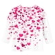 thumbnail image 4 of Blusas y camisas de cuello redondo y manga larga para niños, blusas/camisas de poliéster con estampado de corazones, mangas 3/4 y cuello redondo, elegantes e informales., 4 of 5