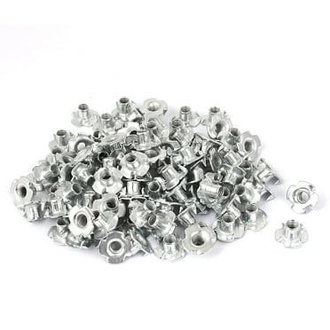 Zinc Plated 3/8-16 x 7/16 Tee Nuts 4-Prong Wood Insert Nut - Walmart.com