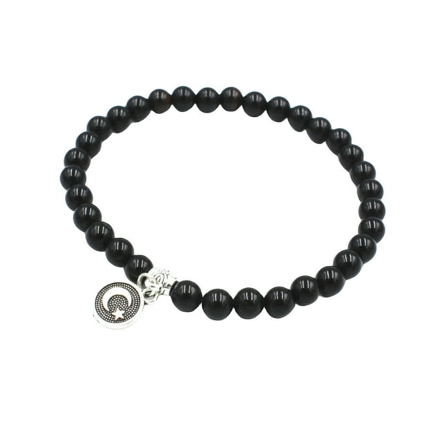 Pulsera de cuentas de rosario colgante musulmán oración cuentas Islam pulsera pequeña 33 cuentas 6mm Tasbeeh joyería para mujeres hombres