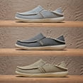 thumbnail image 3 of Men Slippers with Arch Support Canvas House Slipper Slip On Clog Outdoor Shoes, 3 of 12