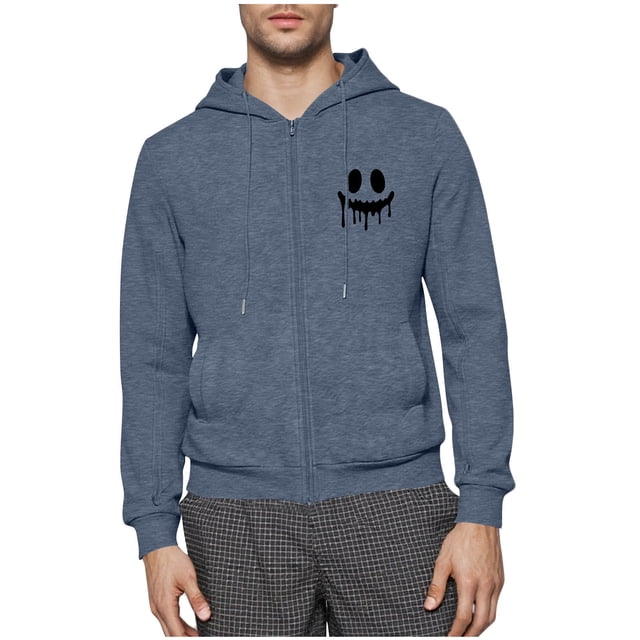 Ceisia Men's Hooded Zipper Closure Functional Pockets Casual Style Coat - 60%Polyester-5%Spandex-35%Cotton for Daily & O utdo... Gift