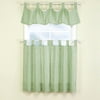Mainstays Picnic Check 3-Piece Valance and Tier Set in Sage Legume
