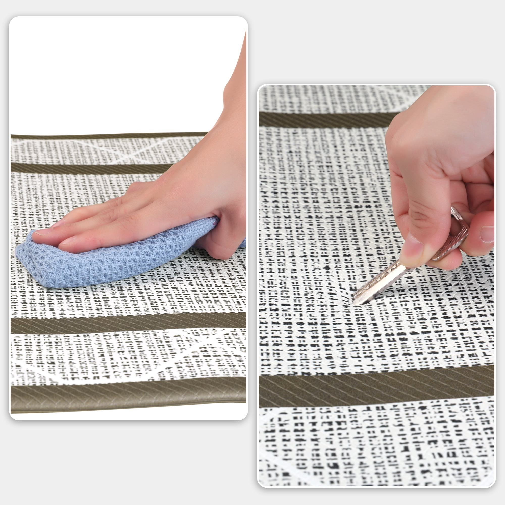 Unique Bargains Machine Washable Kitchen Rug Non-Slip Kitchen Runner Rugs Floor Mats Brown 18" x 48"