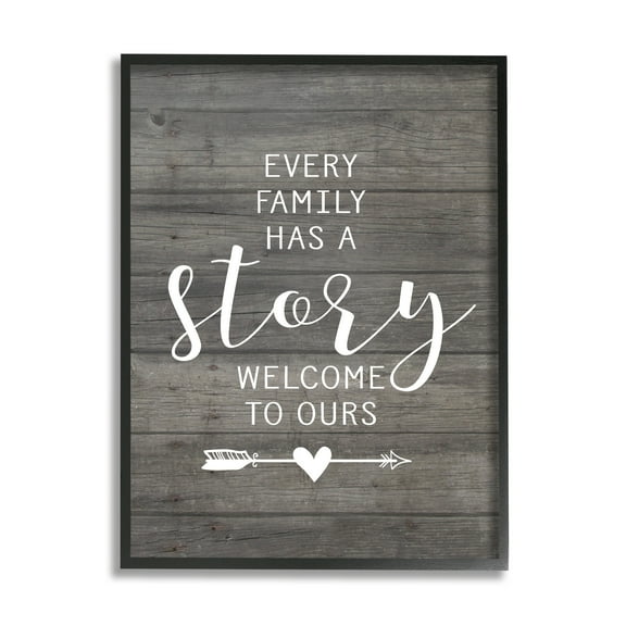 The Stupell Home Decor Collection Every Family Has A Story Framed Giclee Texturized Art, 11 x 1.5 x 14