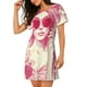 thumbnail image 2 of Fotbe Ace Of Diamonds Lady Bata de Dormir para Mujer con Estampado, Camisón de Algodón de Manga Corta, Ropa de Dormir Casual, 2 of 6