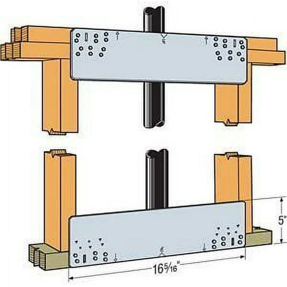 20 Count Simpson Strong-Tie PSPN516Z 5 x 16-5/16-Inch Protecting Shield Plate ZMAX by Simpson Strong-Tie