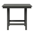 thumbnail image 5 of WestinTrends Ashore Outdoor HDPE 36" Square Patio Dining Table with Umbrella Hole, Gray, 5 of 13