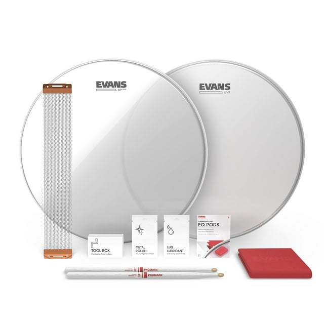 Kit de afinación Snare Drum Evans UV1 de 14 pulgadas con accesorios