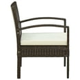 thumbnail image 2 of vidaXL Garden Chair with Cushion Poly Rattan Brown, 2 of 5