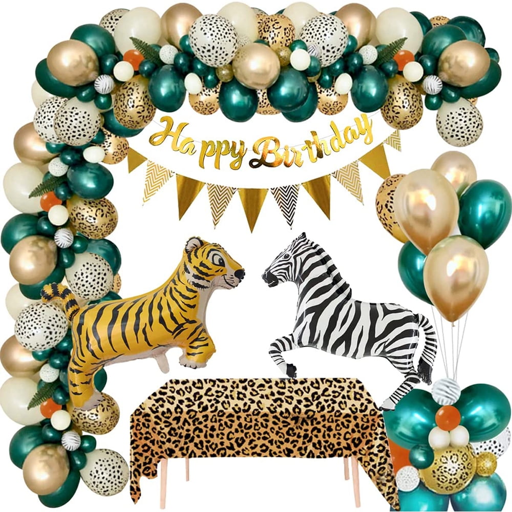 Olive Green Gold Balloons Garland Arch Kit, Jungle Safari Theme Birthd –  ToysCentral - Europe